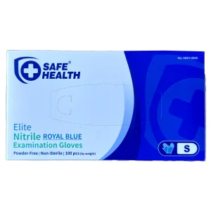 [丁晴]藍色醫生手套(無粉)SafeHealth Nitrile Gloves [Blue]